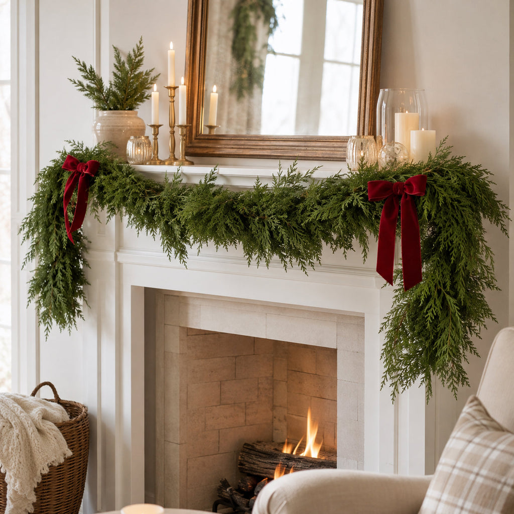 🏆 60,000+ Sold | ✨ Pre-Lit Christmas Cedar Garland — Instant Holiday Glow 🎄