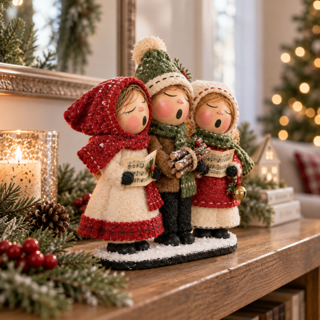 Vintage Christmas Carolers Tabletop Decoration