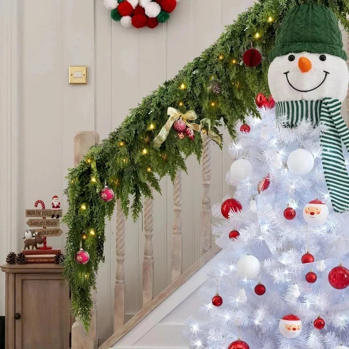 🏆 60,000+ Sold | ✨ Pre-Lit Christmas Cedar Garland — Instant Holiday Glow 🎄