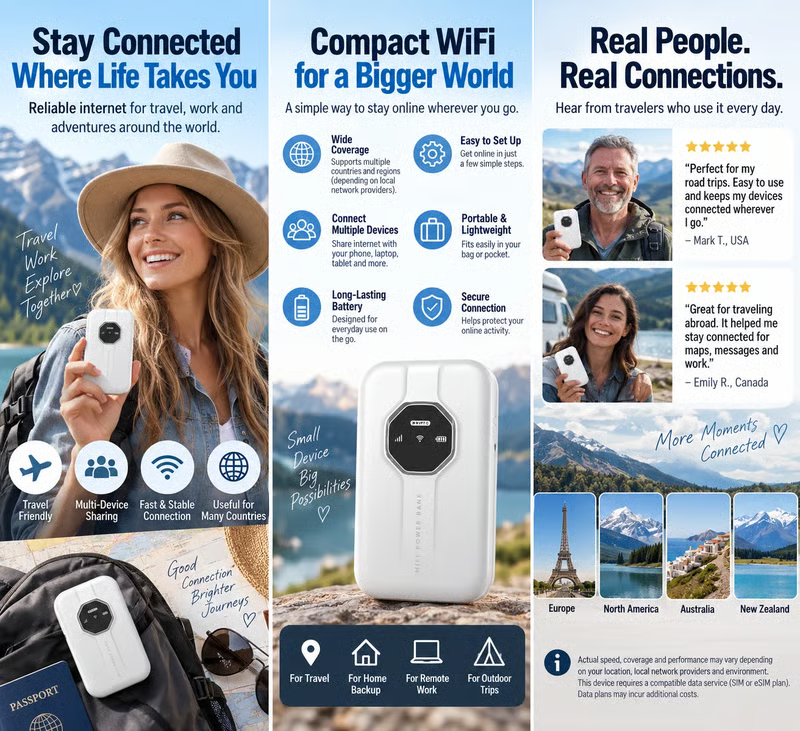 🌎 Portable Wi-Fi — Stay Connected Anywhere, Anytime ⚡