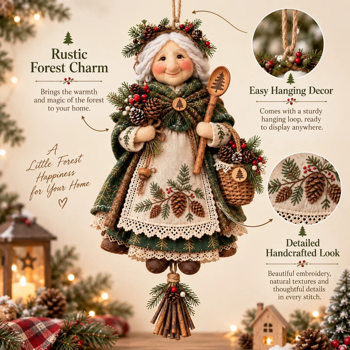 🔥LAST DAY 50% OFF - 💝Handmade Good Luck Granny 🏠Chase Away Worries, Bring Home Warmth